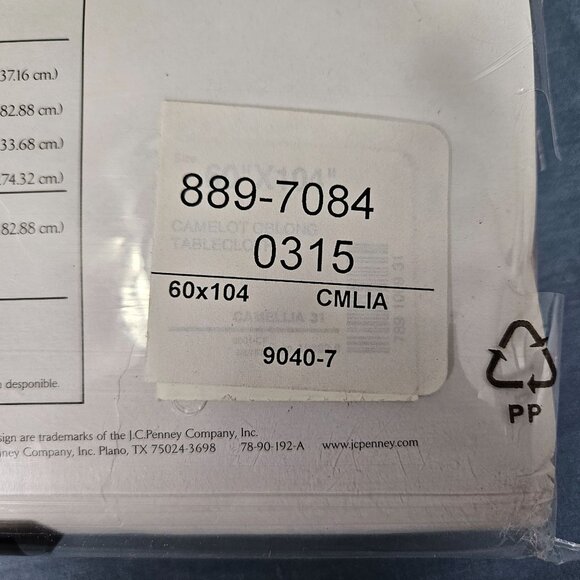 Vint JC Penney Tablecloth Table Linen Rectangle Oblong Pink 60x104" Floral Decor - Picture 7 of 11